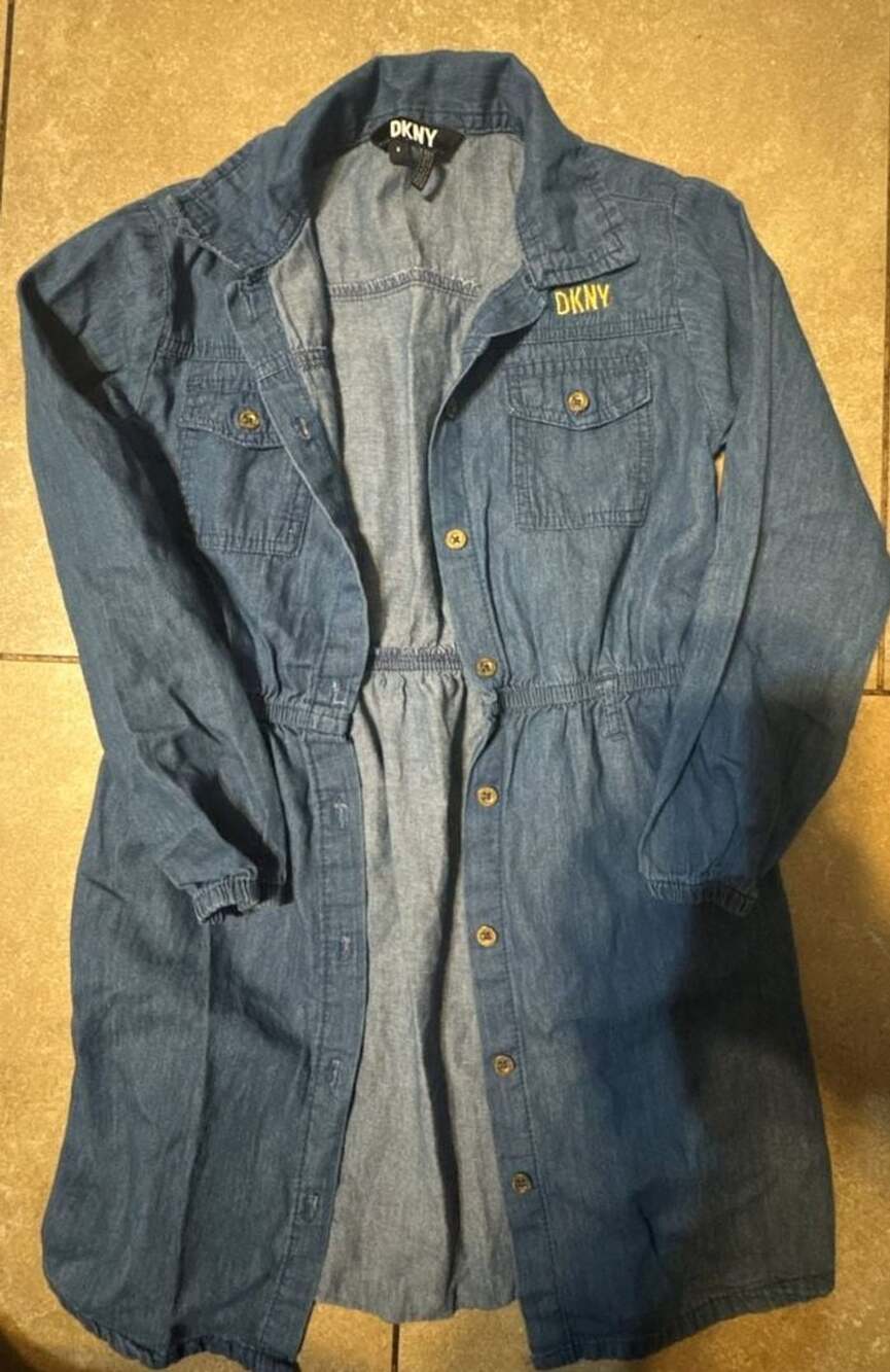 DKNY Denim Shirt Dress Size 6 Blue